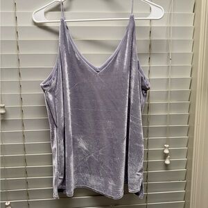 Shinestar Lavender Velvet Tank Top